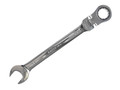 Faithfull Ratchet Combination Spanner Flex Head CV 17mm - These Faithfull Chrome Vanadium spanners have flexible ratchet heads, which can turn through 180&deg;, allowing them to be used in more awkward to reach places at any angle