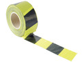 Faithfull Barrier Tape 70mm x 500m Black & Yellow - A strong, durable non-adhesive PVC tape used for marking out or cordoning off areas Faithfull Barrier Tape 70mm x 500m Black & Yellow - A strong, durable non-adhesive PVC tape used for marking out or cordoning off areas