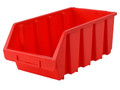 Faithfull Interlocking Storage Bin Size 4 Red 209 x 340 x 155mm - Available in 6 sizes and manufactured from robust polypropylene, these sturdy interlocking storage bins can be stacked to provide a versatile storage solution for a variety of both small