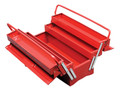 Faithfull Metal Cantilever Toolbox - 5 Tray 49cm (19in) - This rigidly constructed 5-tray toolbox has the advantage of displaying their contents when open, while being extremely compact when in the closed position