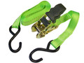 Faithfull Ratchet Tie-Downs S-Hook 5m x 25mm Breaking Strain 600kg/daN 2 Piece - This Faithfull Ratchet Tie-Down is manufactured from 25mm wide triple layer Terylene webbing which is weatherproof, cut and abrasion resistant