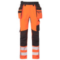 DX4 Hi-Vis Detachable Holster Pocket Craft Trousers - Orange/Black 32