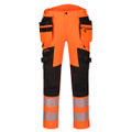 DX4 Hi-Vis Detachable Holster Pocket Trousers - Orange/Black 28