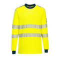 PW3 Modaflame Knit Hi-Vis FR Long Sleeve T-Shirt - Yellow/Navy