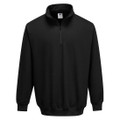 Sorrento 1/4 Zip Neck Sweatshirt - Black