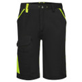 WX1 Two Tone Cotton Shorts - Black/Yellow