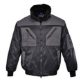 Two Tone Pilot Jacket - Black/Grey