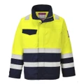 Modaflame Work Hi-Vis Multi-Norm Contrast FR Jacket - Yellow/Navy