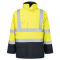 Bizflame Rain Hi-Vis Constrast FR Jacket - Yellow/Navy