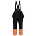 DX4 Hi-Vis Class 1 Winter Bib and Brace - Orange/Black