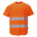 Hi-Vis Cotton Comfort Mesh Insert T-Shirt S/S - Orange