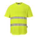 Hi-Vis Cotton Comfort Mesh Insert T-Shirt S/S - Yellow