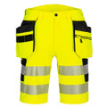 DX4 Hi-Vis Holster Pocket Shorts - Yellow/Black