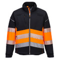 PW3 Hi-Vis Class 1 Softshell (3L) - Black/Orange