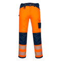 PW3 Hi-Vis Work Trousers - Orange/Navy