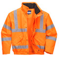 Hi-Vis Breathable Rain Bomber Jacket - Orange