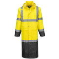 Hi-Vis Contrast Raincoat 122cm - Yellow/Black