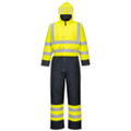 Hi-Vis Contrast Winter Coverall - Yellow/Navy