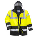 Hi-Vis Contrast Winter Traffic Jacket - Yellow/Black