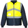 Hi-Vis Breathable 2-in-1 Contrast Reversible Jacket - Yellow/Navy