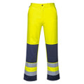 Seville Hi-Vis Contrast Work Trousers - Yellow/Navy