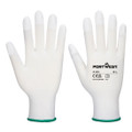 A121 - PU Fingertip Glove White - PU dipped on the fingertip area which enhances grip for intricate tasks allowing the maximum freedom of movement