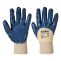 A330 Nitrile Light Knitwrist - Navy - The lightweight abrasion resistant nitrile glove with open back for ventilation
