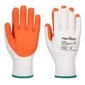 A135 - Tough Grip Glove Yellow/Orange - Maximizing the strengths of both polyester and cotton, the base of this glove is a knitted liner constructed from a poly-cotton mix