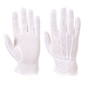 A080 Microdot Glove - An all purpose, highly dexterous 100% Terry cotton glove with three stitched detail on the back giving a more secure fit