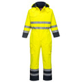 Bizflame Rain Hi-Vis Constrast FR Winter Coverall - Yellow/Navy
