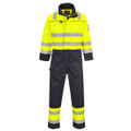Bizflame Work Hi-Vis Multi-Norm Contrast FR Coverall - Yellow/Navy