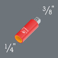 The insulated 781 A/B connector adapts from 1/4" square head socket to 3/8" external square head.