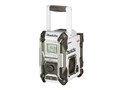 Makita MR002GZ01 Bluetooth® Job Site Radio White 240V & Li-ion Bare Unit - The Makita MR002GZ01 Job Site Radio runs on both an AC adaptor and Makita Li-ion batteries