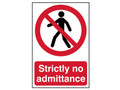 Scan Strictly No Admittance - PVC Sign 200 x 300mm
