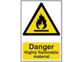 Scan Danger Highly Flammable Material - PVC Sign 200 x 300mm
