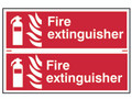Scan Fire Extinguisher - 2 PVC Signs 300 x 100mm