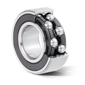 NTN - Angular Contact Ball Bearing - 5206SNR - 30.00 x 62.00 x 23.80 - Double-row angular contact ball bearing, groove on the outer ring, snap ring, with filling slot, contact angle 30°All images used are for illustrative purposes only