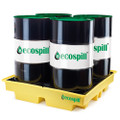 ECOSPILL PE 4Drum Spill Pallet 131x131x37cm Containment & Drain Protection - All images used are for illustrative purposes only