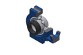 SNR - Bearing Unit - EXT216 - 80.00 x 140.00 x 74.60 - grey cast housing, radial insert ball bearing with eccentric locking collar, seal with slingerAll images used are for illustrative purposes only