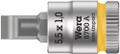 Wera 8700 A FL Slotted screws Zyklop bit socket, 1/4" drive 0.8x5.5x28.0mm - Bit socket with 1/4" drive