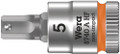 Wera 8740 A HF Zyklop bit socket with holding function, 1/4" drive 5.0x28.0mm - Bit socket with 1/4" drive and holding function for particularly comfortable screwdriving with reduced risk of losing the screw when feeding it into the workpiece