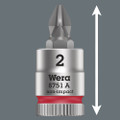 Wera 8751 A Phillips Zyklop bit socket, 1/4" drive PH 3x28.0mm - Bit socket with 1/4" drive