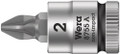 Wera 8755 A Pozidriv Zyklop bit socket, 1/4" drive PZ 1x28.0mm - Bit socket with 1/4" drive