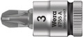 Wera 8755 A Pozidriv Zyklop bit socket, 1/4" drive PZ 3x28.0mm - Bit socket with 1/4" drive