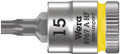 Wera 8767 A HF TORX® Zyklop bit socket with holding function, 1/4" drive TX 15x28.0mm - Bit socket with 1/4" drive and holding function for particularly comfortable screwdriving with reduced risk of losing the screw when feeding it into the workpiece