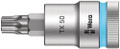 Wera 8767 C HF TORX® Zyklop bit socket with 1/2" drive with holding function TX 50x60.0mm - Bit socket with 1/2" drive and holding function for particularly comfortable screwdriving with reduced risk of losing the screw when feeding it into the workpiece