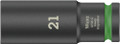 Wera 8790 C Impaktor Deep socket with 1/2" drive 27.0x83mm - Long Impaktor socket wrench insert for use with electric or pneumatic wrenches with 12