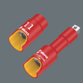 Wera 8794 SB VDE Zyklop extension, insulated, short, 3/8" 3/8"x91.0mm - 3/8" VDE extension with increased safety through yellow insulation core, which becomes visible in case of damage to the outer red VDE insulation layer
