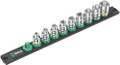 Wera Magnetic socket rail B Imperial 1 Zyklop socket set 3/8" drive, imperial - Socket rail with 9 manual and machine sockets (non-impact), 3/8" Wera Magnetic socket rail B Imperial 1 Zyklop socket set 3/8" drive, imperial - Socket rail with 9 manual and machine sockets (non-impact), 3/8"