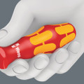 Wera 162 i PH/S VDE Insulated screwdriver for PlusMinus screws (Phillips/slotted) # 2x100mm - Wera VDE screwdrivers with multi-component Kraftform Plus handle for fast and low-fatigue working: hard gripping zones for high working speeds whereas soft zones